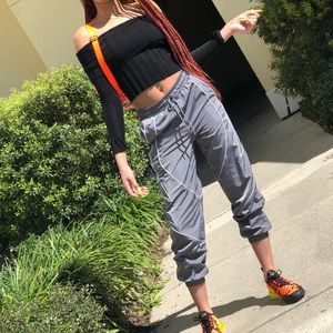 Off the shoulder jogging set